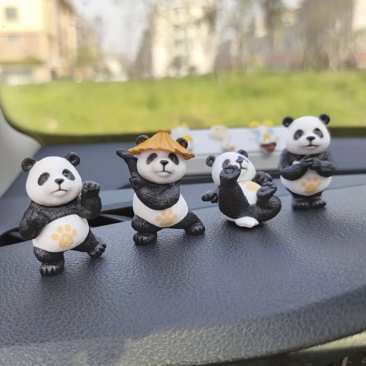 Interior Design Product - 4 stks/set Panda Ontwerp Auto Ornamenten