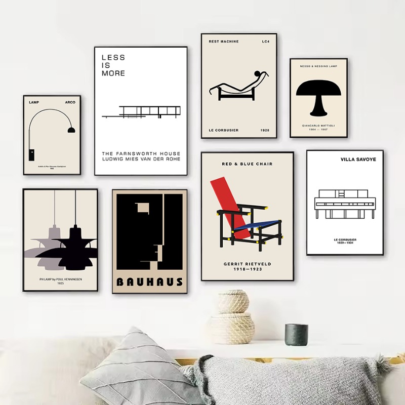 Interior Designer - Klassieke Farnsworth House Bauhaus Design abstracte