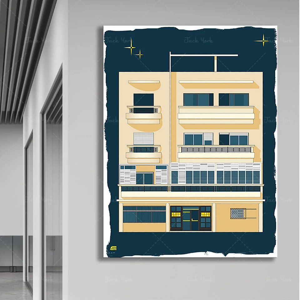 Interior Design York - Bauhaus Tel Aviv Print Moderne afdrukbare