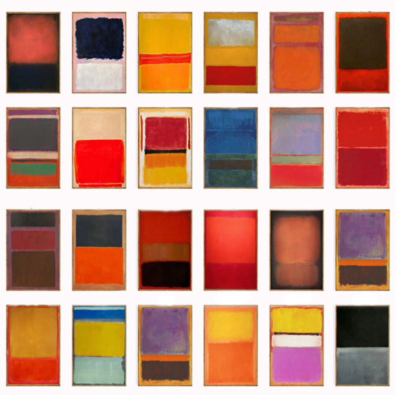 Interior Designer - Wanddecoratie, Mark Rothko Postersets, Rothko Print,