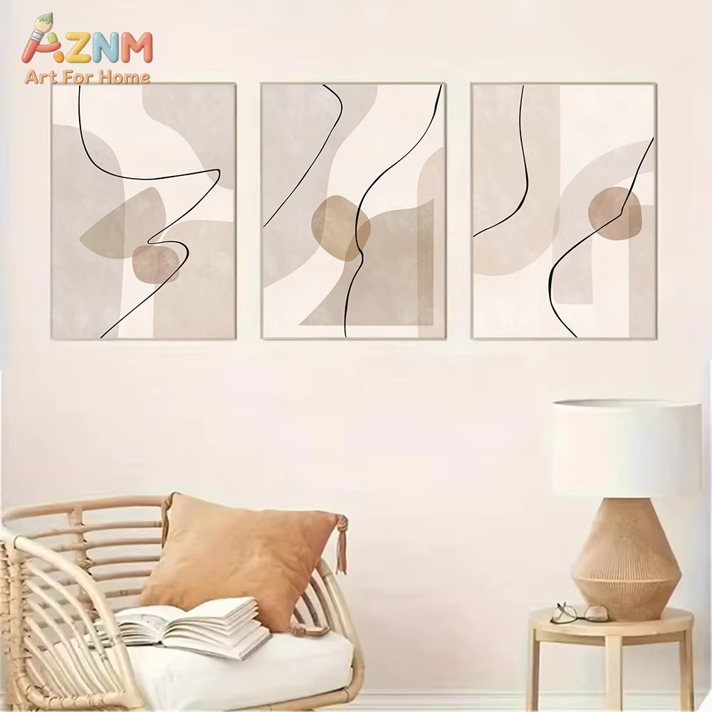 Abstracte beige geometrie lijn - Interior Designer recensie en prijs